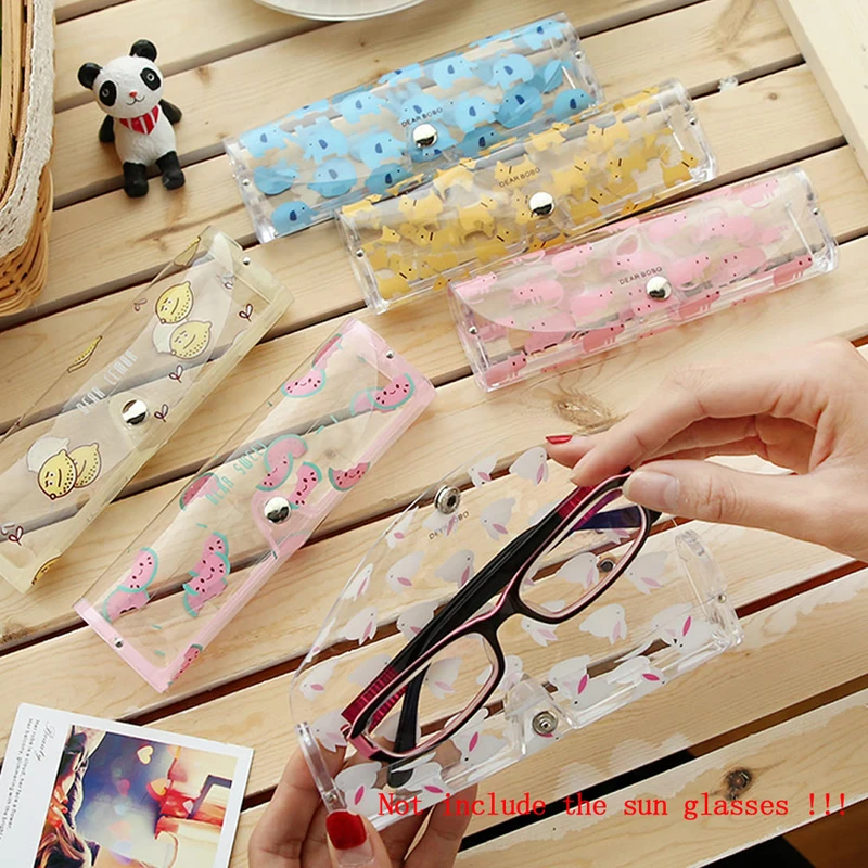 Kawaii Cartoon Animals PVC Glasses Box Cute Girl's Transparent Glasses Case protable Eyewear Boxes Eyewear Accessories
Kawaii Cartoon Animals PVC Glasses Box Cute Girl's Transparent Glasses Case protable Eyewear Boxes Eyewear Accessories