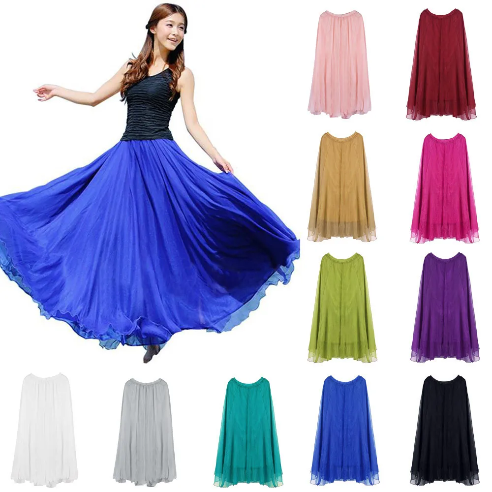 Skirts womens 2020 Skirt vestidos Women soft comfortable Elastic Waist Chiffon Long Maxi Beach vestido mujer sexy Skirt
Skirts womens 2020 Skirt vestidos Women soft comfortable Elastic Waist Chiffon Long Maxi Beach vestido mujer sexy Skirt