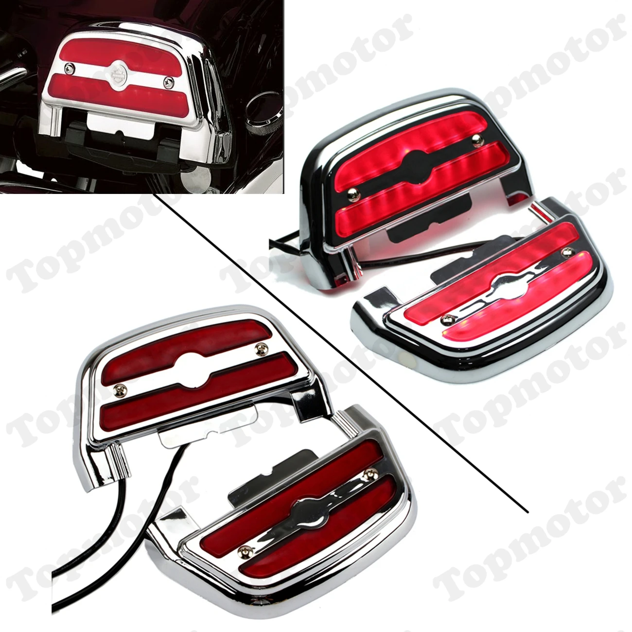 Motorcycle Chrome Passenger Foot Pegs Footrest w/Light Lamp Cover Kit LED For Harley Touring Road King Glide Softail FLST Trike
Motorcycle Chrome Passenger Foot Pegs Footrest w/Light Lamp Cover Kit LED For Harley Touring Road King Glide Softail FLST Trike