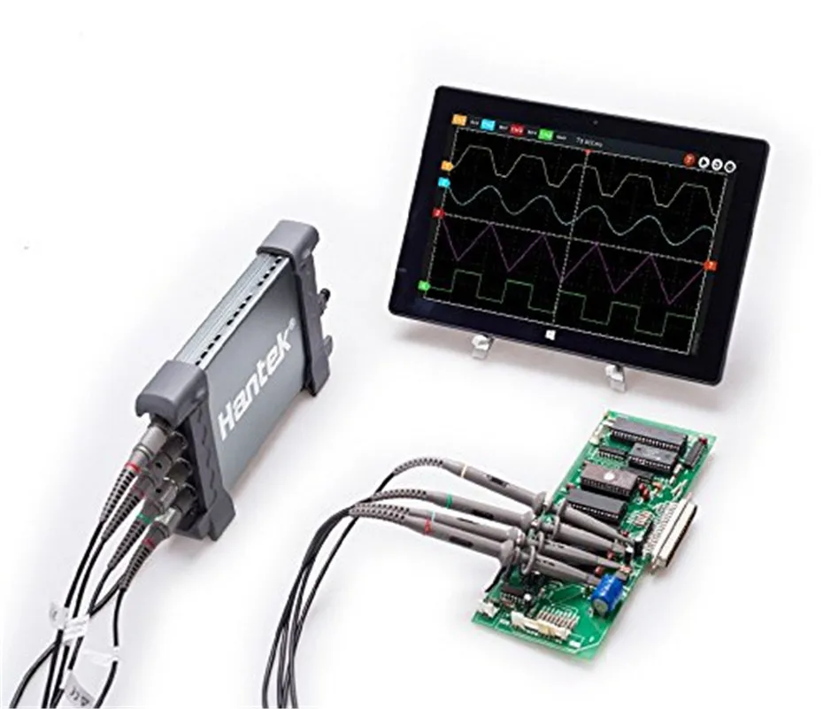 Hantek 6104BD 4 канальный USB ПК цифровой осциллограф 100 МГц 1 Гвыб/С Виртуальный 64K