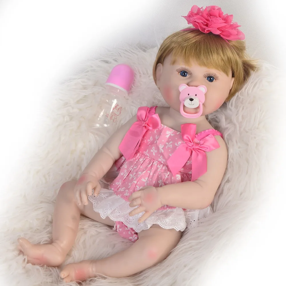 23inch 57cm Full Silicone Reborn Baby Lifelike realistic simulation toy reborn baby princess bathe menina Toys For Kids Gifts
23inch 57cm Full Silicone Reborn Baby Lifelike realistic simulation toy reborn baby princess bathe menina Toys For Kids Gifts