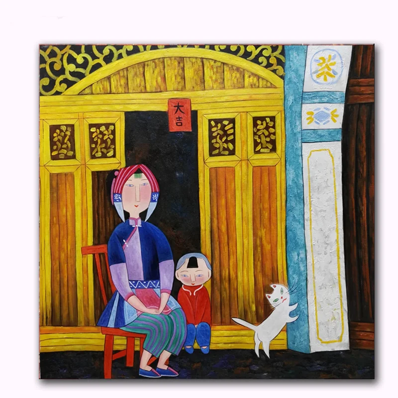 Hand painted Oil Painting on Canvas Hu YongKai Chinese Contemporary Art Woman Wall Art Pictures for Living Room Home Decor #1006
Hand painted Oil Painting on Canvas Hu YongKai Chinese Contemporary Art Woman Wall Art Pictures for Living Room Home Decor #1006