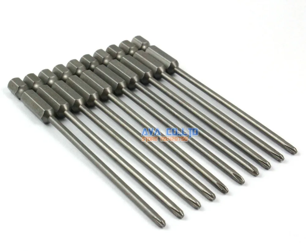 10 Pieces Magnetic Phillips Screwdriver Bit S2 Steel 1/4" Hex Shank 100mm Long 3.0mm Diameter PH1 (100mm x 3.0mm x PH1)
10 Pieces Magnetic Phillips Screwdriver Bit S2 Steel 1/4" Hex Shank 100mm Long 3.0mm Diameter PH1 (100mm x 3.0mm x PH1)