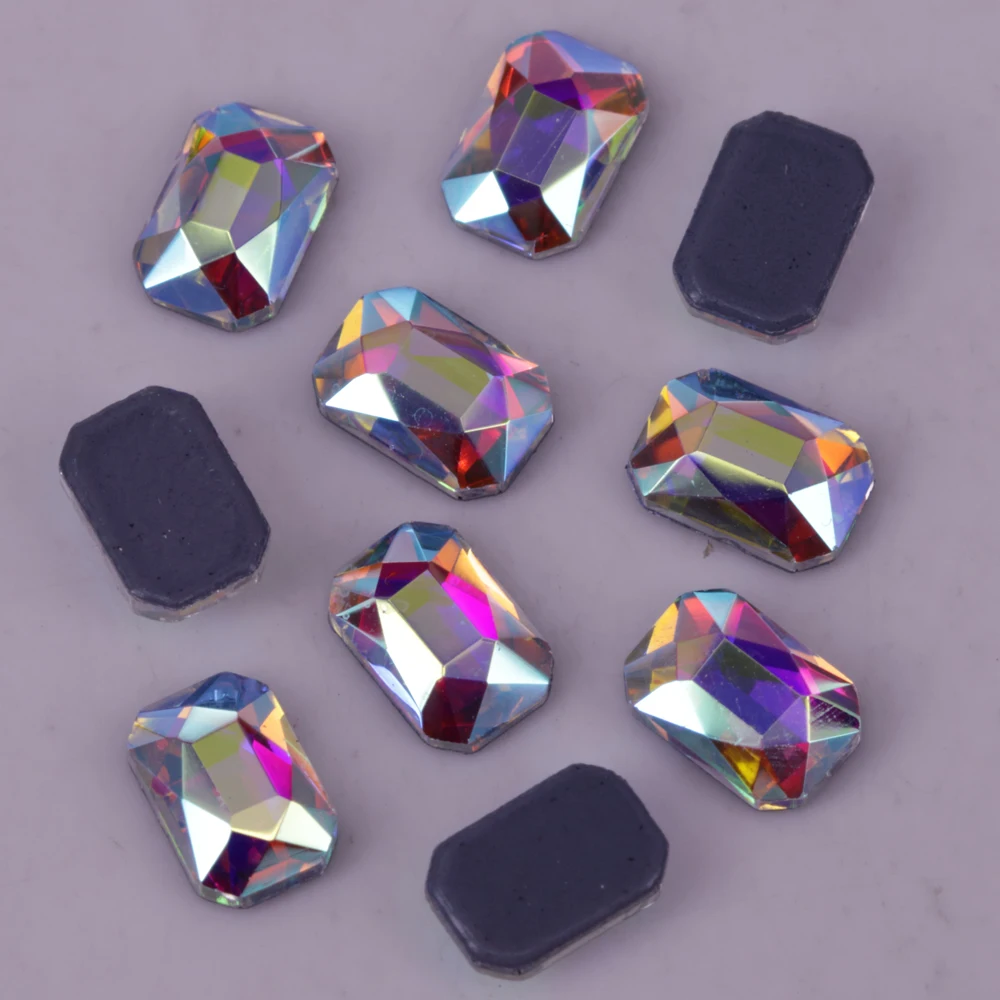 Lead Free AAA 3x5mm, 4x6mm, 5.5x8mm Crystal AB Emerald Cut Flat Back Hotfix Rhinestones / Iron On Flat Back Crystals
Lead Free AAA 3x5mm, 4x6mm, 5.5x8mm Crystal AB Emerald Cut Flat Back Hotfix Rhinestones / Iron On Flat Back Crystals