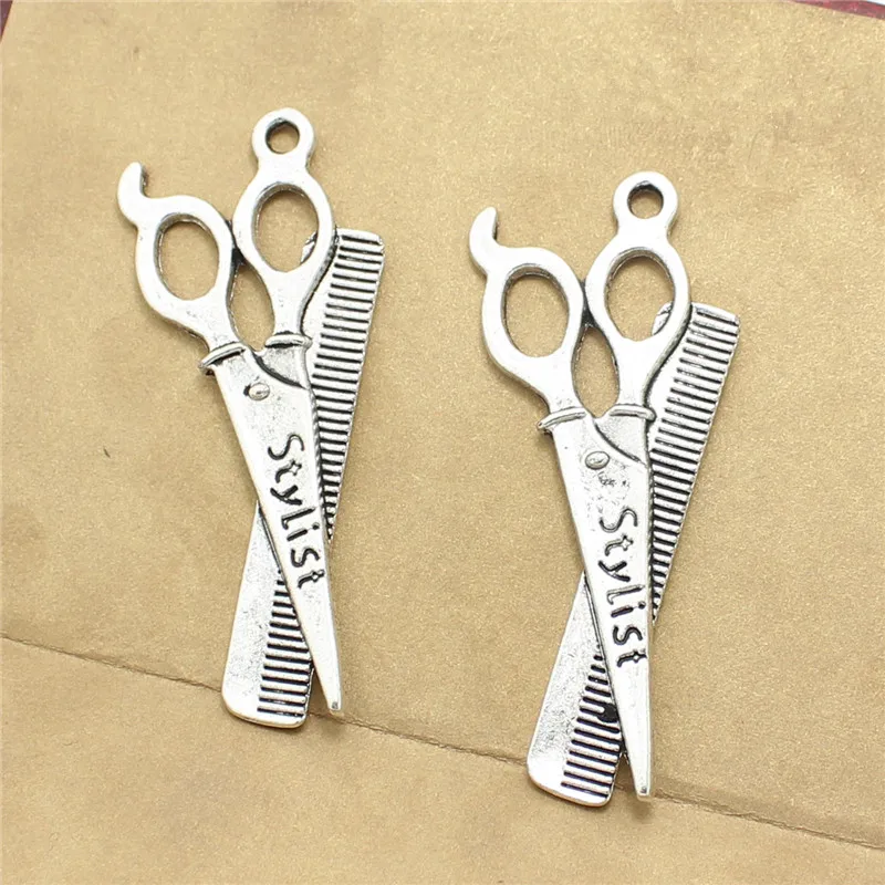 Sweet Bell 12pcs 23*54mm Antique Color Scissors Combs Charms Pendants for Jewelry Making DIY Handmade D1118
Sweet Bell 12pcs 23*54mm Antique Color Scissors Combs Charms Pendants for Jewelry Making DIY Handmade D1118