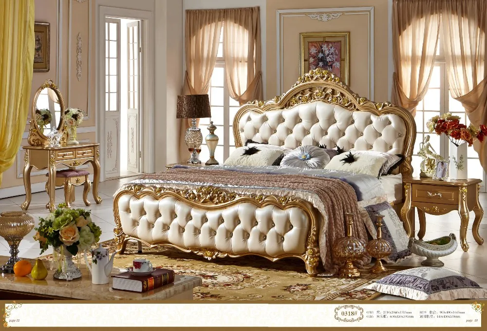 Мягкая Двуспальная Кровать во французском стиле 0409 318|french double bed|soft bedbed design |
