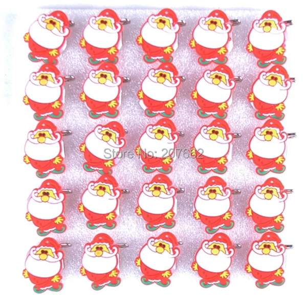 Free shipping 100pcs/lot soft rubber Christmas LED Light Costume Decor Brooch Breastpin Clothes Santa Claus Pin
Free shipping 100pcs/lot soft rubber Christmas LED Light Costume Decor Brooch Breastpin Clothes Santa Claus Pin