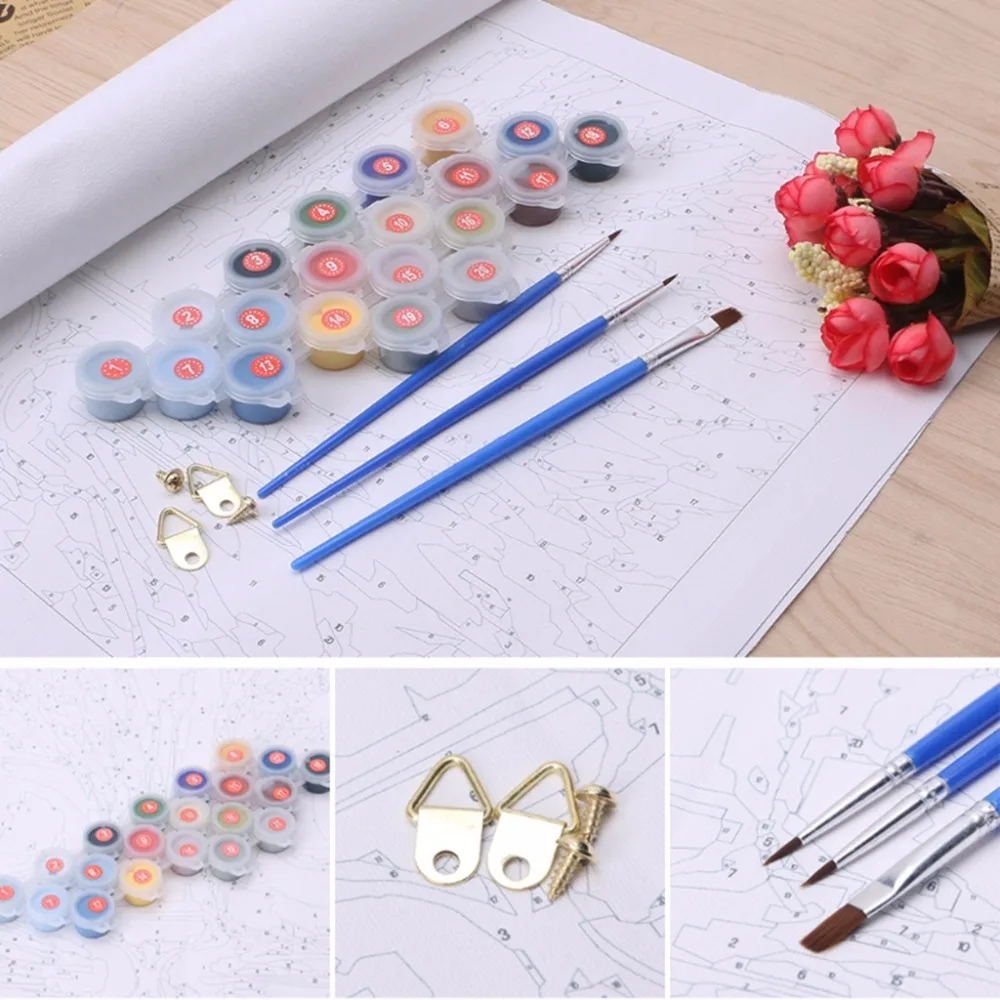 Бескаркасные Тигры DIY Цифровая масляная краска по номерам Картина на холсте