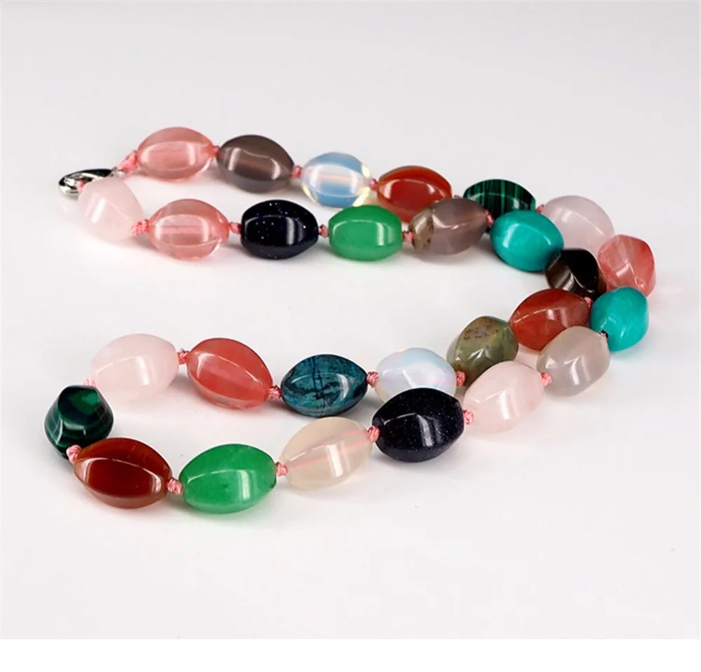 Druzy Natural Crystal Semi-precious Stone Necklace Female Models Colorful Wild Necklace Jewelry Melon Shape Beads String
Druzy Natural Crystal Semi-precious Stone Necklace Female Models Colorful Wild Necklace Jewelry Melon Shape Beads String