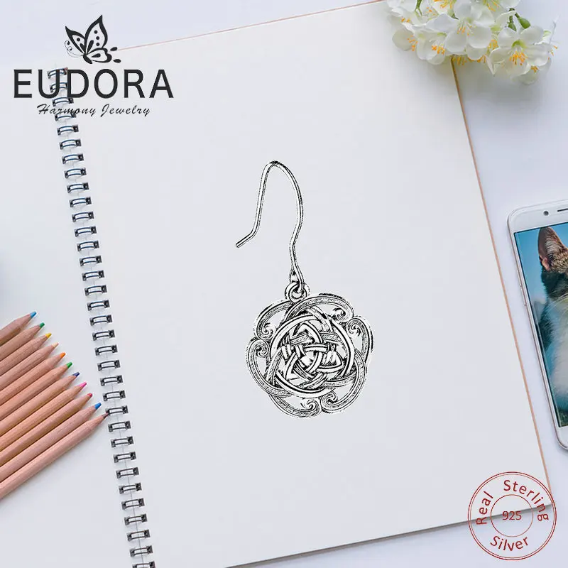 EUDORA Real 925 Sterling Silver Good Luck Irish Celtics Knot DanglerEarring Women Fine Jewelry Flower Rose Vintage Dangler
EUDORA Real 925 Sterling Silver Good Luck Irish Celtics Knot DanglerEarring Women Fine Jewelry Flower Rose Vintage Dangler