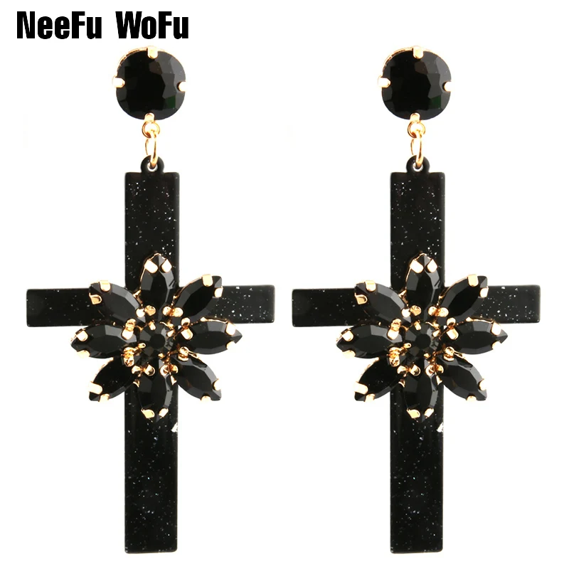 NeeFu WoFu Drop Resin Cross Earrings Brand Crystal Big Earring Large Long Brinco Ear Accessories Oorbellen Christmas Gift jewelr
NeeFu WoFu Drop Resin Cross Earrings Brand Crystal Big Earring Large Long Brinco Ear Accessories Oorbellen Christmas Gift jewelr