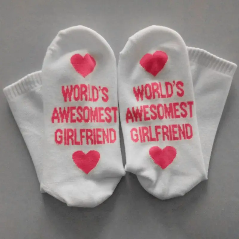 Couples Lovers Men Women Mid-Calf Long Crew Socks Elastic Rib Trim Love Heart Boyfriend/Girlfriend Funny Words Sole Cotton Tube
Couples Lovers Men Women Mid-Calf Long Crew Socks Elastic Rib Trim Love Heart Boyfriend/Girlfriend Funny Words Sole Cotton Tube