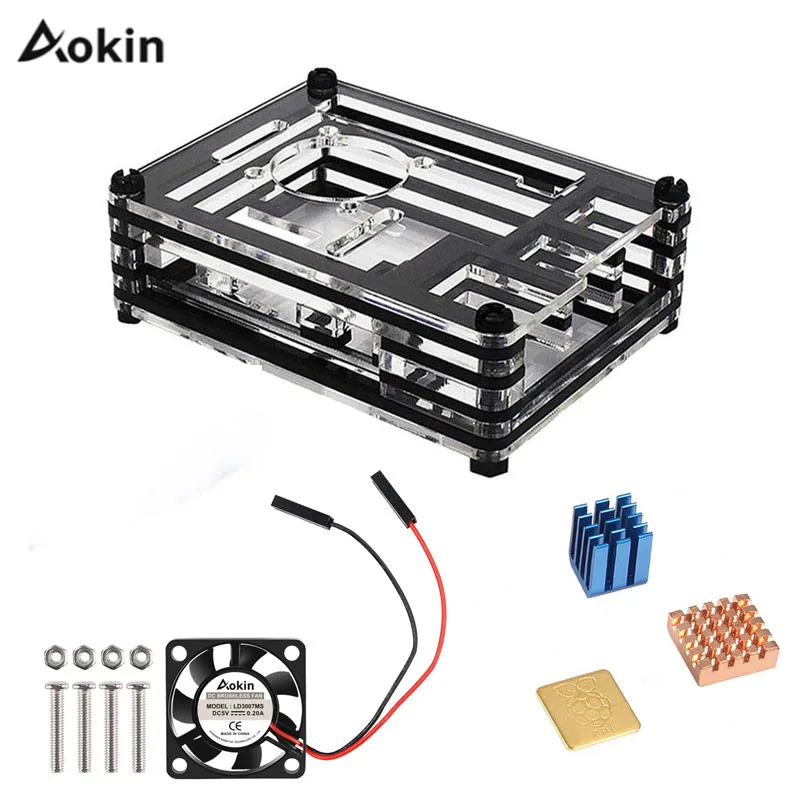 Raspberry Pi 3B+ Case High Quality Whosale 9 Layers 3 Color Acrylic Box Case with Cooling Fan Case For Raspberry Pi 3 Model B
Raspberry Pi 3B+ Case High Quality Whosale 9 Layers 3 Color Acrylic Box Case with Cooling Fan Case For Raspberry Pi 3 Model B
