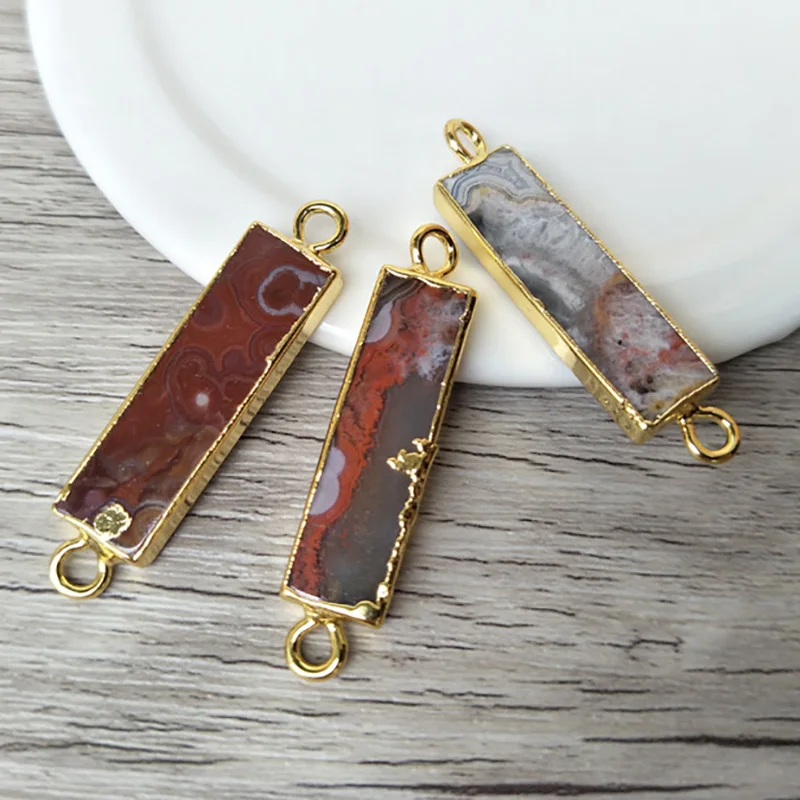 5pcs Natural stone Rectangle Druzy Pendants Gold Charms,Double Bails Connector for DIY Making Bracelet necklace Jewelry CT190
5pcs Natural stone Rectangle Druzy Pendants Gold Charms,Double Bails Connector for DIY Making Bracelet necklace Jewelry CT190