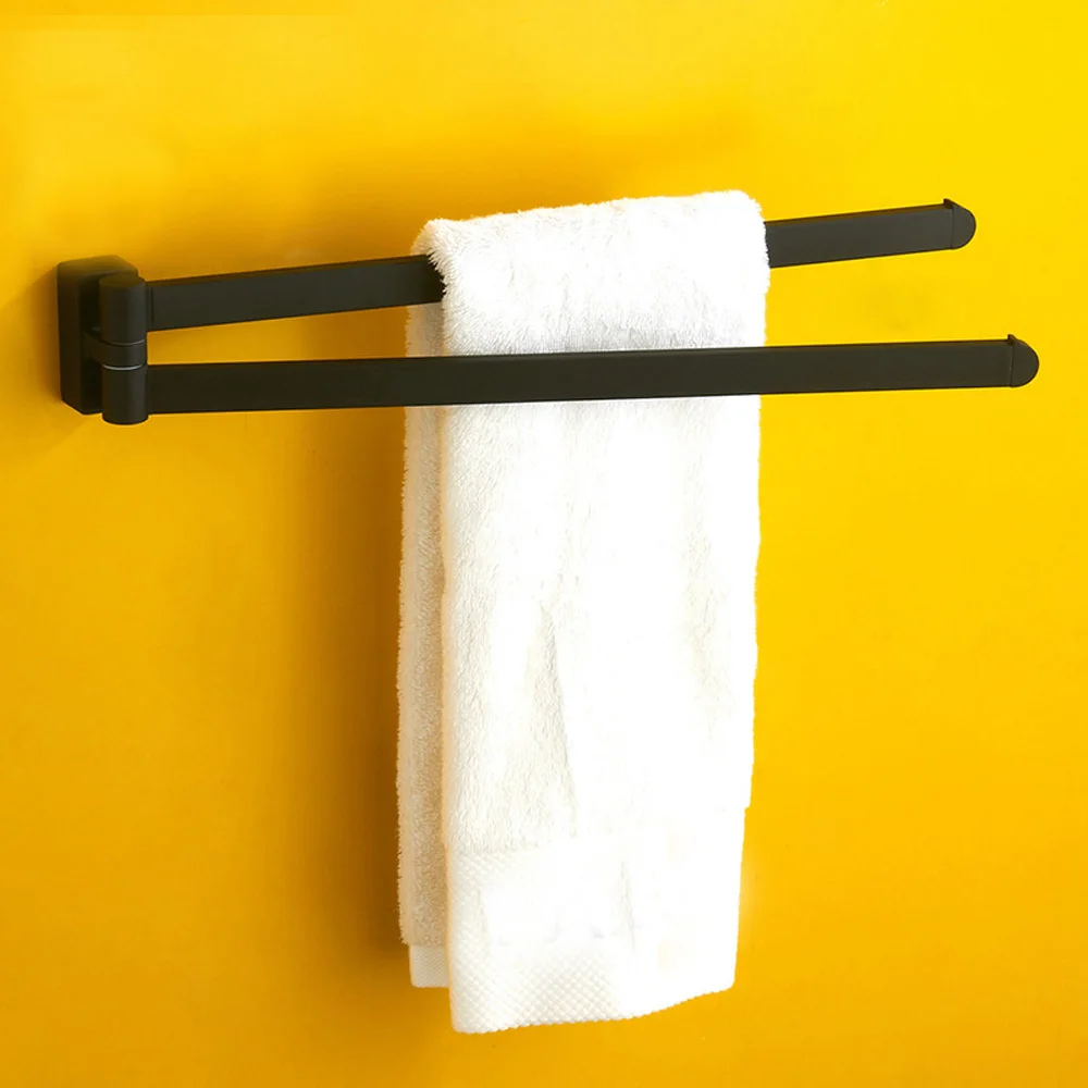 Leyden Black Zinc-Alloy Modern Wall Mounted Rotatable Movable Towel Bars With 2 Activity Bars For Bathroom Accessories
Leyden Black Zinc-Alloy Modern Wall Mounted Rotatable Movable Towel Bars With 2 Activity Bars For Bathroom Accessories