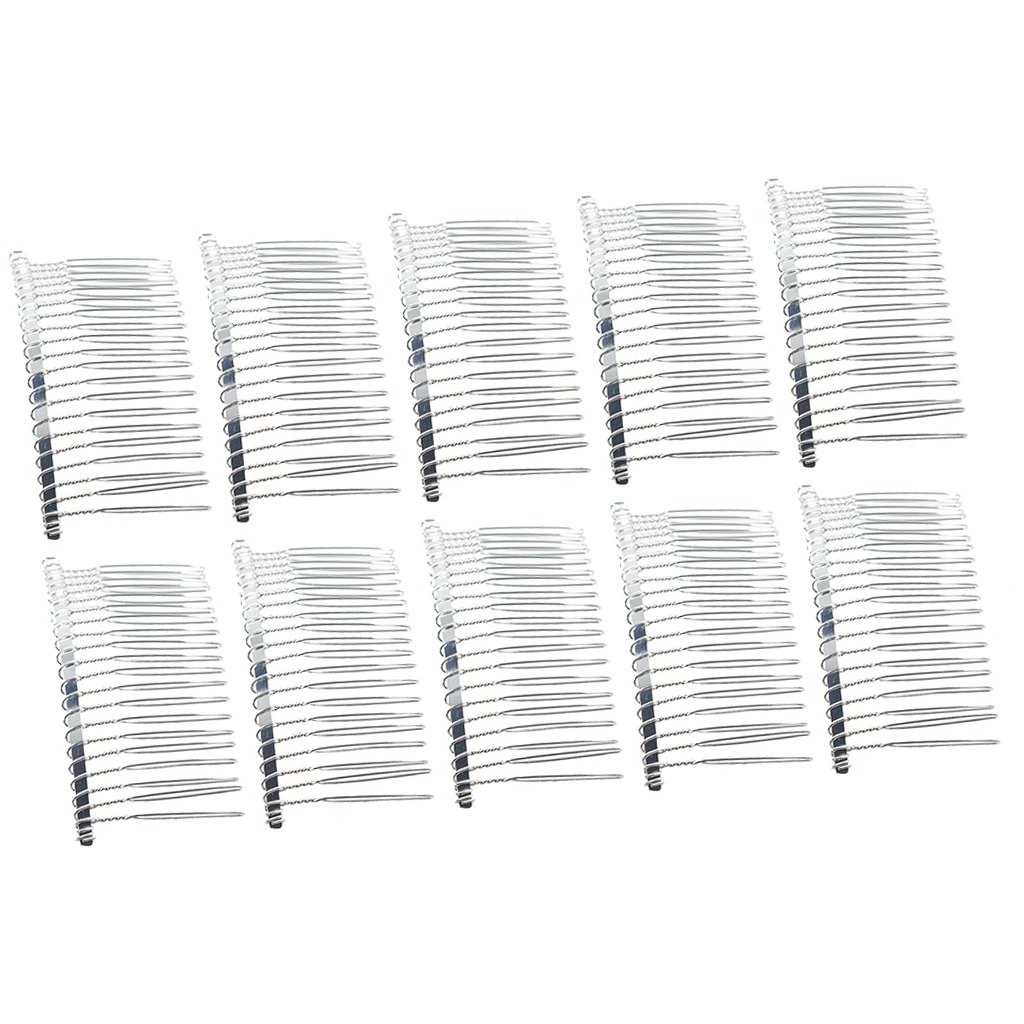 10x Metal Hair Clips Hair Comb Barrette Wedding Veil Side Comb 20 Teeth Bridal Hair Accessories DIY Jewelry Making Findings
10x Metal Hair Clips Hair Comb Barrette Wedding Veil Side Comb 20 Teeth Bridal Hair Accessories DIY Jewelry Making Findings