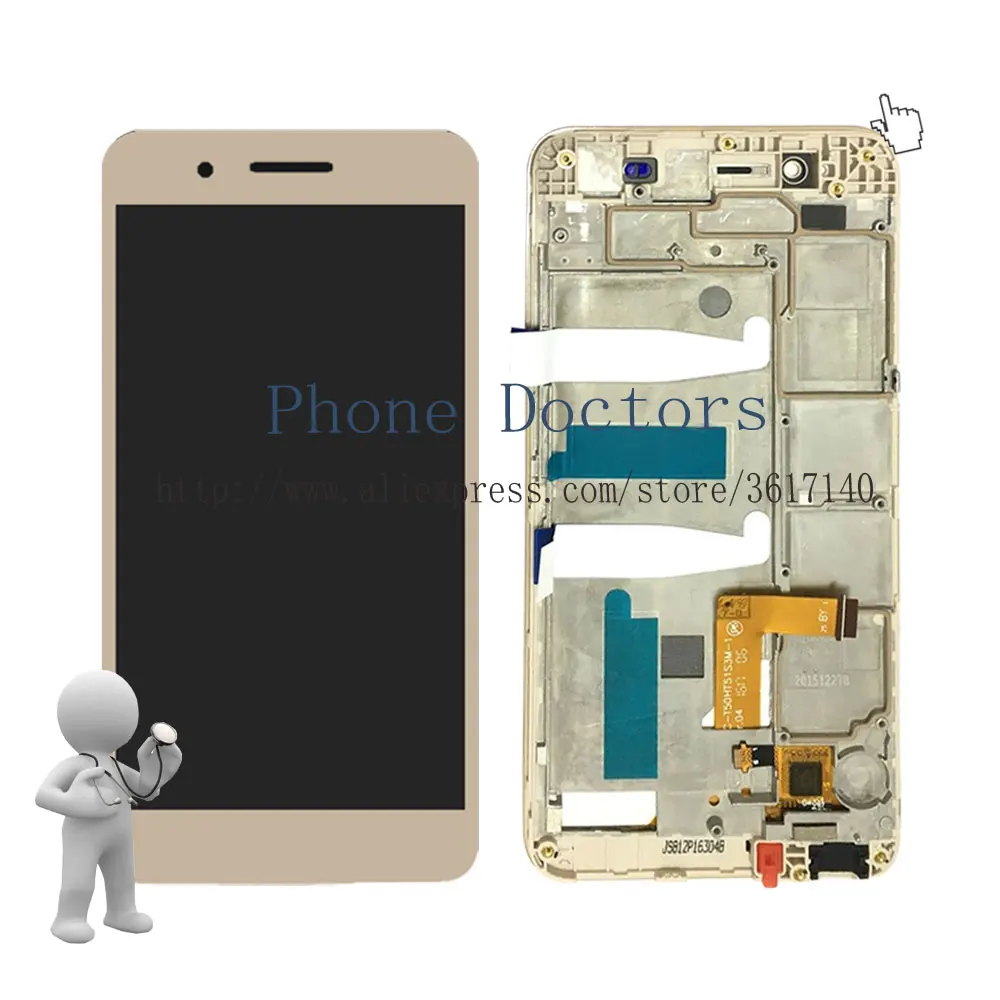 New 5.0'' Full LCD DIsplay + Touch Screen Digitizer Assembly With Frame For Huawei P8 Lite Smart ( Not ) | Мобильные