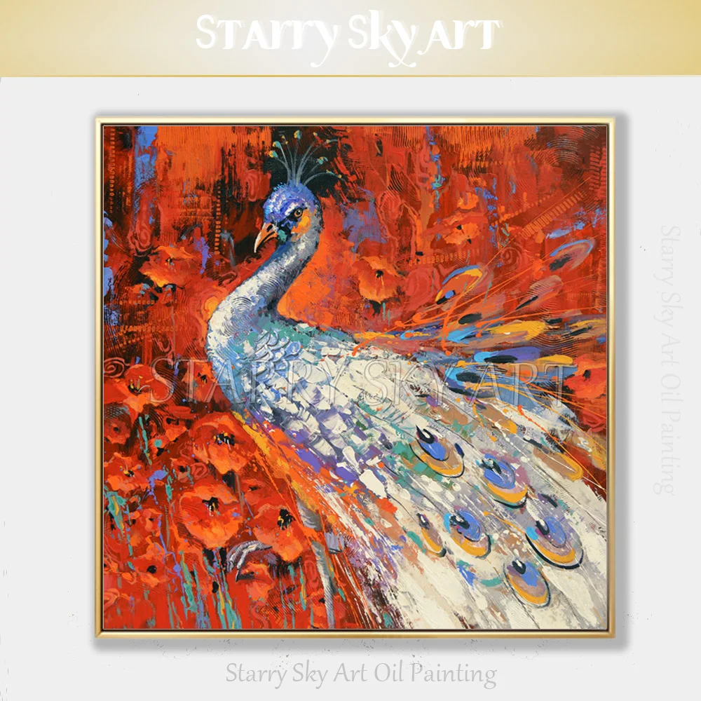New Arrivals Artist Pure Hand-painted High Quality White Peacock Oil Painting on Canvas Beautiful Peacock With Flowers Painting
New Arrivals Artist Pure Hand-painted High Quality White Peacock Oil Painting on Canvas Beautiful Peacock With Flowers Painting