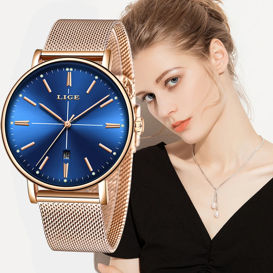 Luxury Brand LIGE Fashion Women Watches Ladies Wristwatches Small Dial Quartz Clock Waterproof Stainless Steel Bracelet Watch
Luxury Brand LIGE Fashion Women Watches Ladies Wristwatches Small Dial Quartz Clock Waterproof Stainless Steel Bracelet Watch