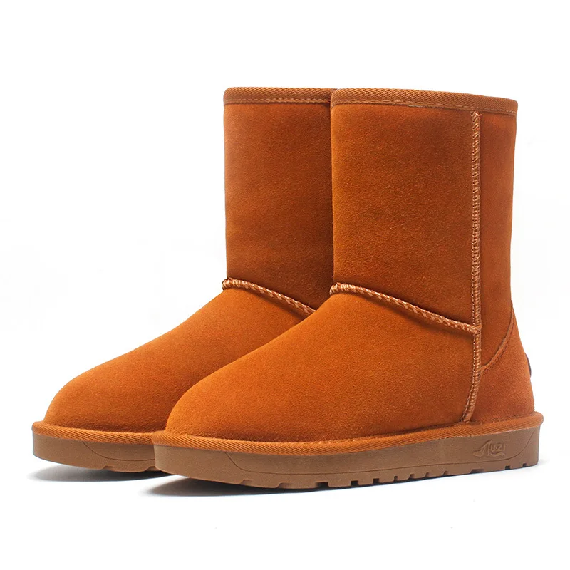 Women snow boots new winter genuine leather mid calf boots warm plush boots non-slip women leather boots Woman Botas Mujer
Women snow boots new winter genuine leather mid calf boots warm plush boots non-slip women leather boots Woman Botas Mujer