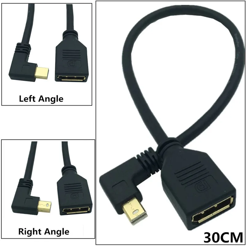 Мини DisplayPort папа 90 градусов левый и правый угол для DisplayPort мама кабель адаптер 0,3 м
Мини DisplayPort папа 90 градусов левый и правый угол для DisplayPort мама кабель адаптер 0,3 м