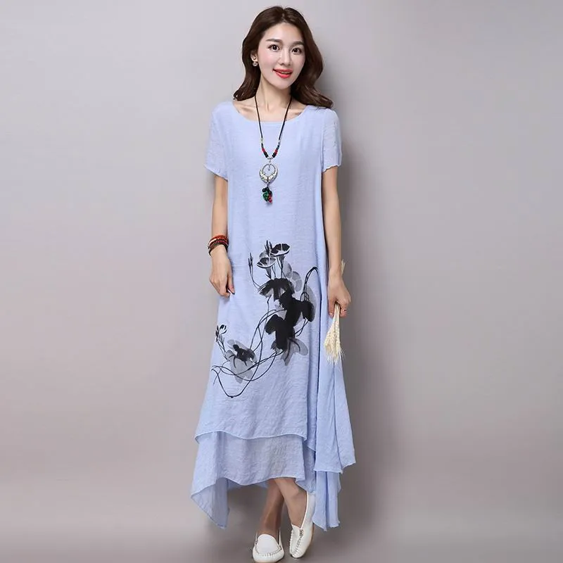fashion cotton linen plus size vintage print women casual loose long summer dress vestidos femininos party 2019 dresses
fashion cotton linen plus size vintage print women casual loose long summer dress vestidos femininos party 2019 dresses