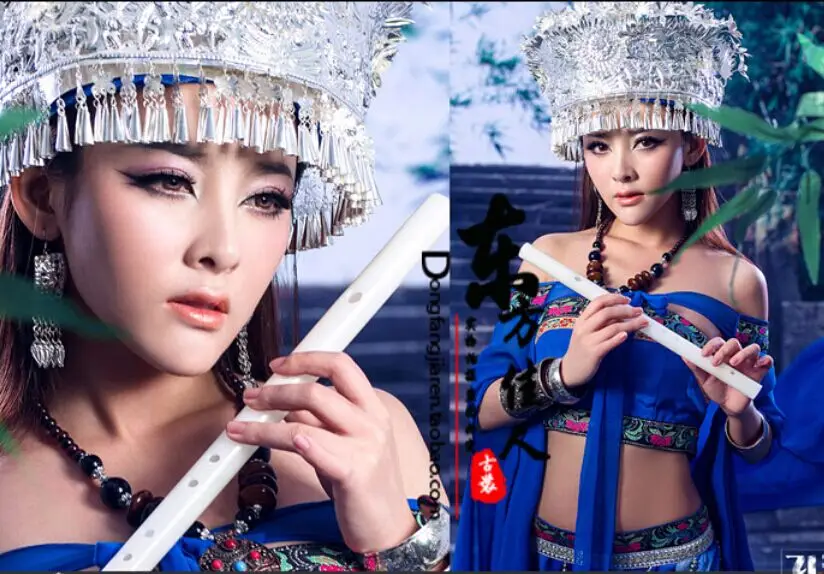 Kong Que Ling Blue Aesthetic Ethnic Fashion Classical Dance Costume Miao Silver Hat Blue Women's Costume
Kong Que Ling Blue Aesthetic Ethnic Fashion Classical Dance Costume Miao Silver Hat Blue Women's Costume