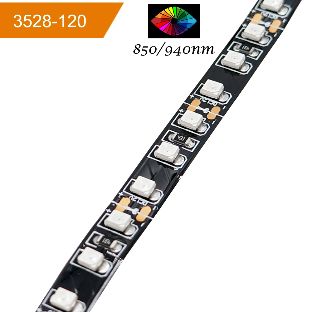 VEENY Infra Red 850nm Flexible LED Strips 120LEDs 9.6w/m 8mm-Wide IR LED Supplement Strip Light for Security Cameras
VEENY Infra Red 850nm Flexible LED Strips 120LEDs 9.6w/m 8mm-Wide IR LED Supplement Strip Light for Security Cameras