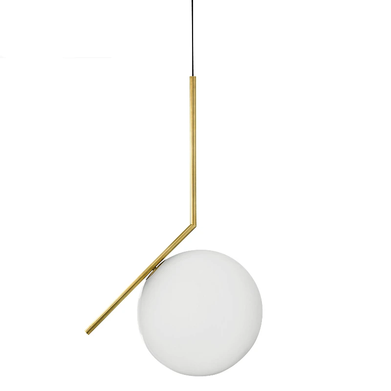 

Post modern creative glass ball pendant light fixture norbic brief home deco dining room golden E27 LED bulb pendant lamp