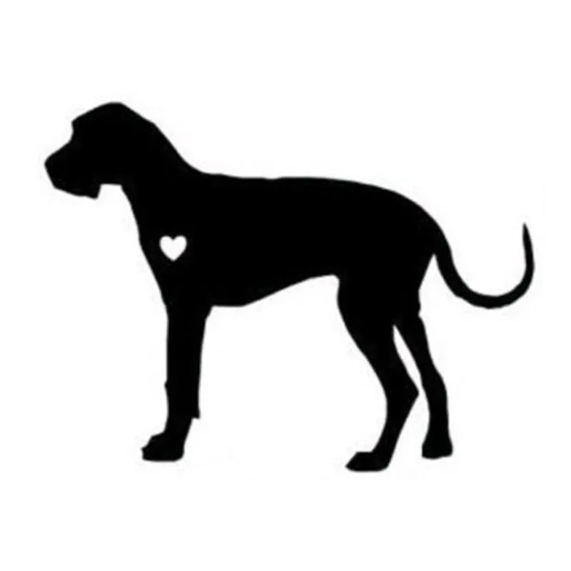 15.2*11.5CM Great Dane Silhouette Personalized Vinyl Car Sticker Lovely Animal Decal C6-1924 | Stickers