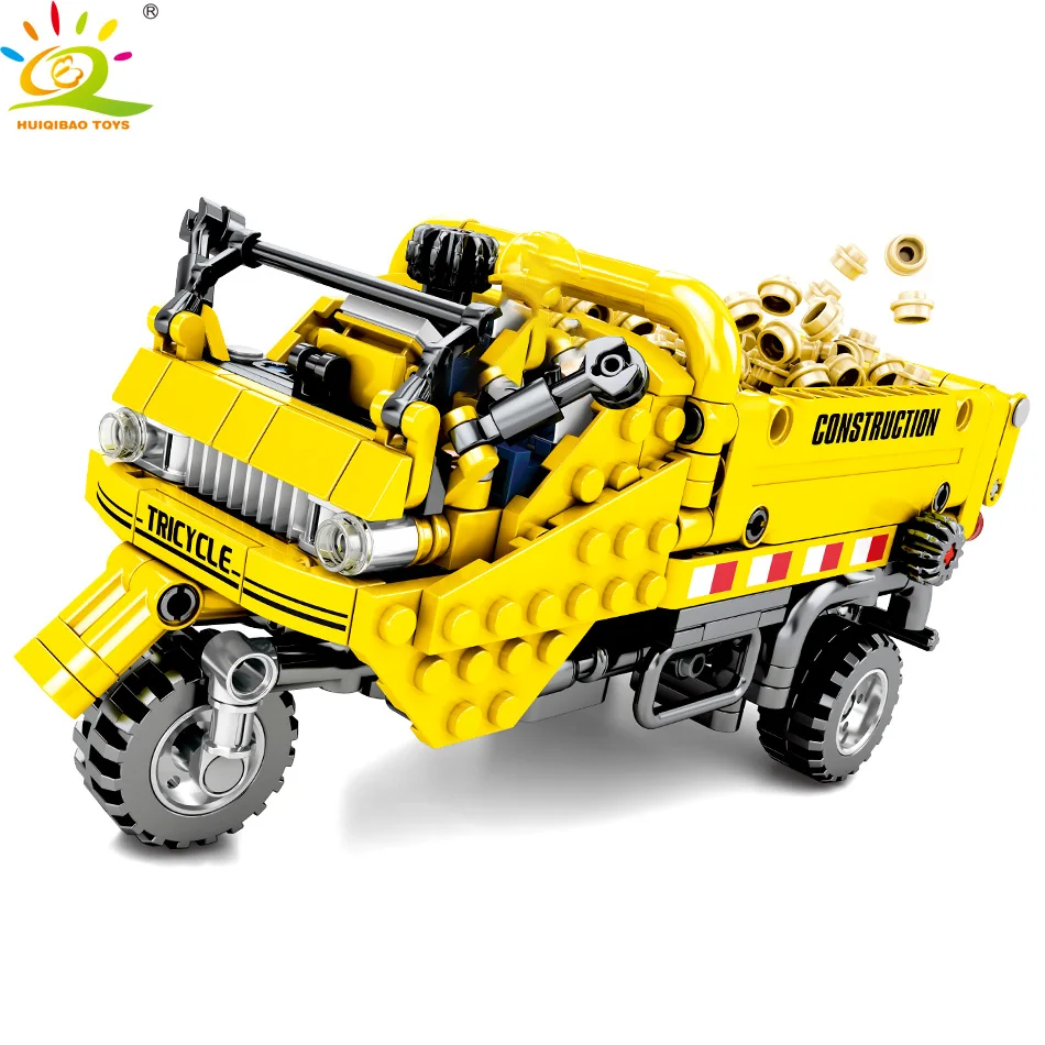 HUIQIBAO 491pcs City Engineering Shifeng Cargo Tricycle Building Blocks Set High-tech Construction Truck Bricks Toy For Children
HUIQIBAO 491pcs City Engineering Shifeng Cargo Tricycle Building Blocks Set High-tech Construction Truck Bricks Toy For Children