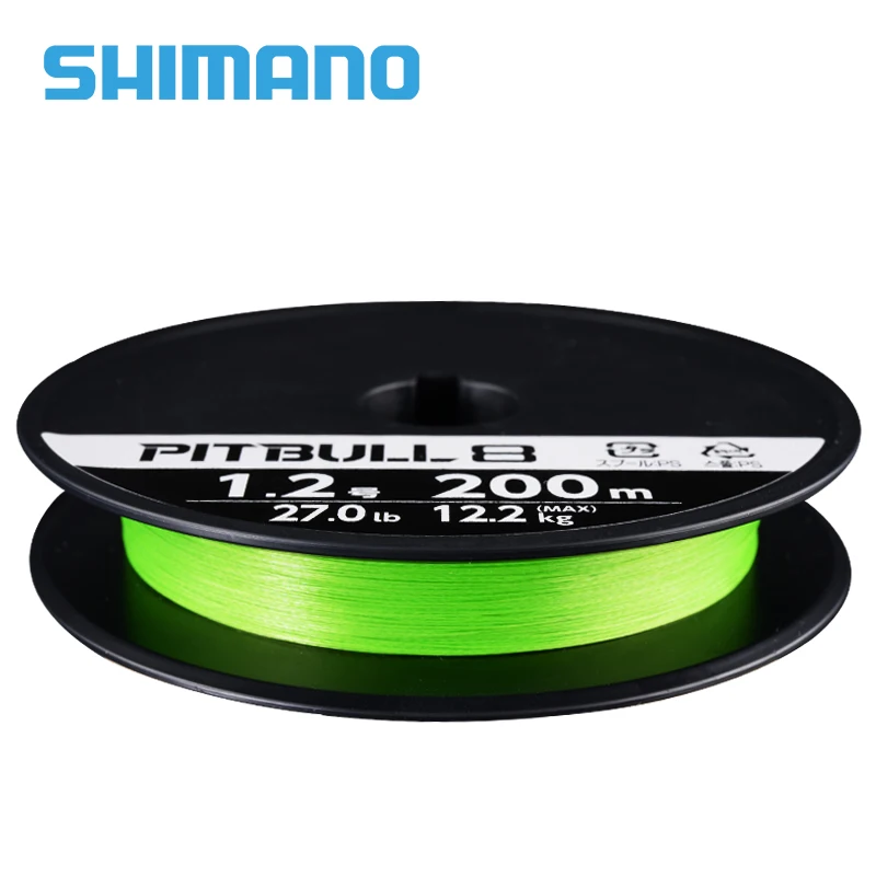 Плетеная рыболовная леска SHIMANO PITBULL X8 100% оригинал PE 150 м 200 зеленый/синий цвет 0 6 #0 8