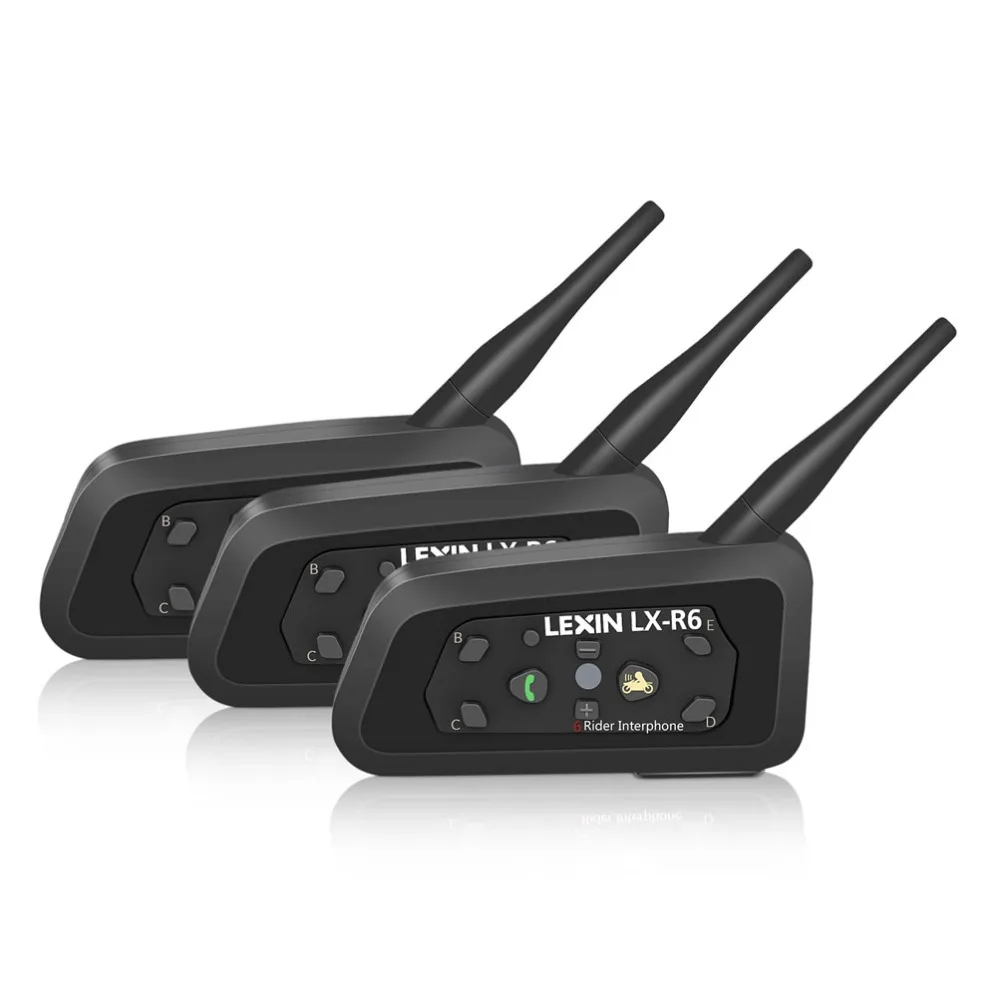 Переговорное устройство LEXIN для мотоциклетного шлема с Bluetooth 3 шт. 1200 м