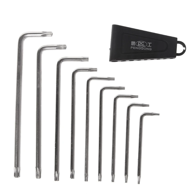 9 Pcs T6,T7,T8,T9,T10,T15,T20,T25,T27 Hex Key Wrench Sets Torx L Shape Repair Tool Screwdriver Tool Set screw driver set
9 Pcs T6,T7,T8,T9,T10,T15,T20,T25,T27 Hex Key Wrench Sets Torx L Shape Repair Tool Screwdriver Tool Set screw driver set
