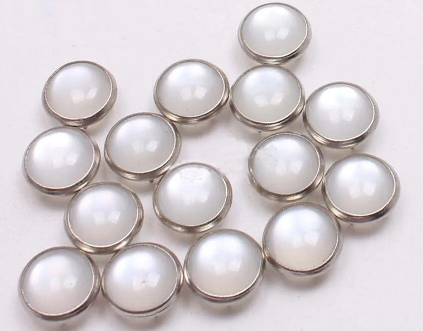100Sets/Lot 4 Part Buttons 8mm White Pearl Prong Snap Button Nickle color 2015061001
100Sets/Lot 4 Part Buttons 8mm White Pearl Prong Snap Button Nickle color 2015061001