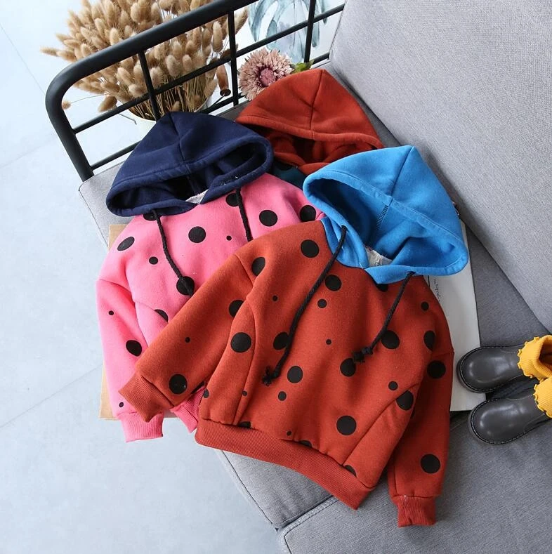 2017 girl winter wear kids girls dot hooded sweater soft velvet thick warm pullovers clothes
2017 girl winter wear kids girls dot hooded sweater soft velvet thick warm pullovers clothes