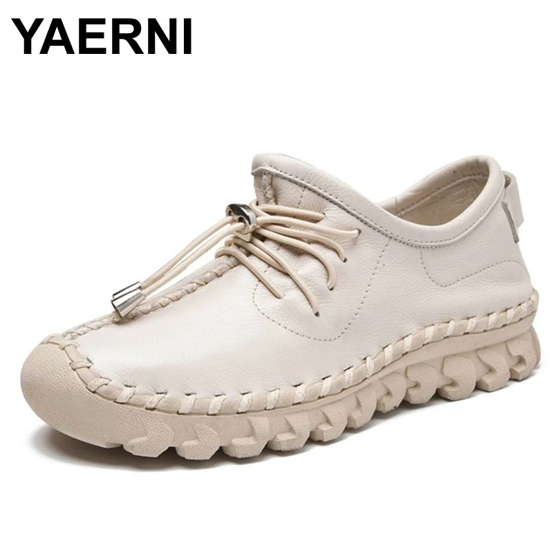 YAERNI Oxford Sewing Flats Women's Loafers Shoes Woman Female Lace Up Genuine Leather Rubber Soles Casual Shoes
YAERNI Oxford Sewing Flats Women's Loafers Shoes Woman Female Lace Up Genuine Leather Rubber Soles Casual Shoes