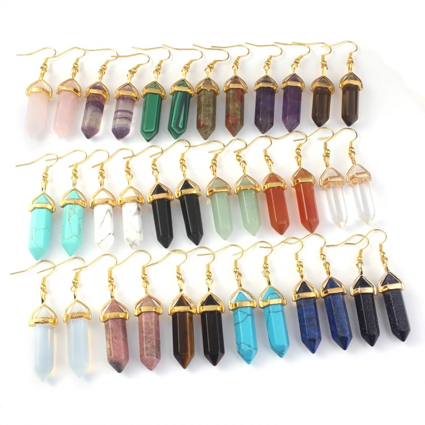 KFT Wholesale Natural Hexagon Reiki Stone Earring Pink Quartz Lapiz Lazuli Malachite Fluorite Dangle Women Earrings Jewelry
KFT Wholesale Natural Hexagon Reiki Stone Earring Pink Quartz Lapiz Lazuli Malachite Fluorite Dangle Women Earrings Jewelry