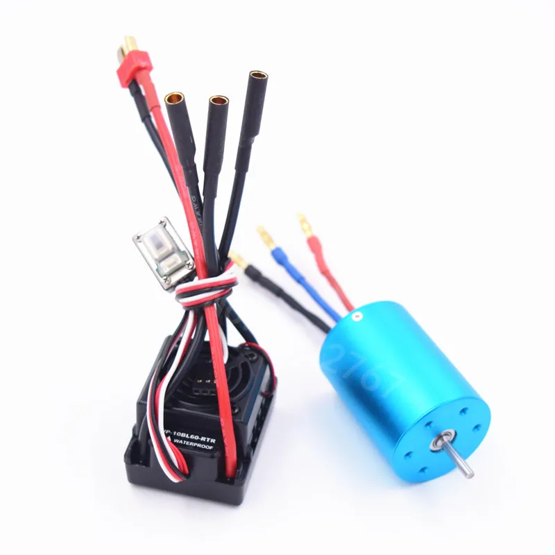 Водонепроницаемый 60A ESC WP 10BL60 RTR 3650 бесщеточный 540 мотор 3300KV для 1/10 масштабе