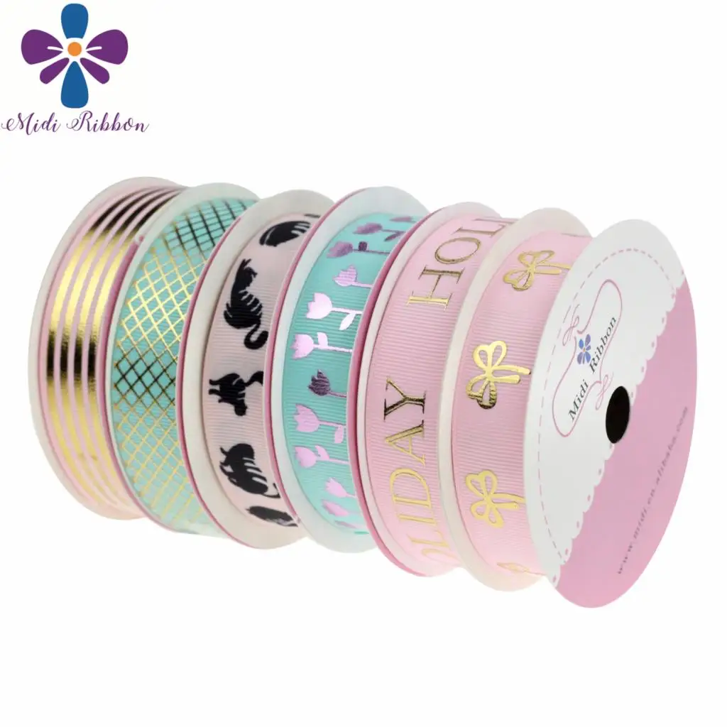 7/8"22mm Gold Foil Solid Color Grosgrain Ribbon Pink Foil Flower Patterns Cute Cat Printed DIY Wedding Decor 50yards/roll
7/8"22mm Gold Foil Solid Color Grosgrain Ribbon Pink Foil Flower Patterns Cute Cat Printed DIY Wedding Decor 50yards/roll