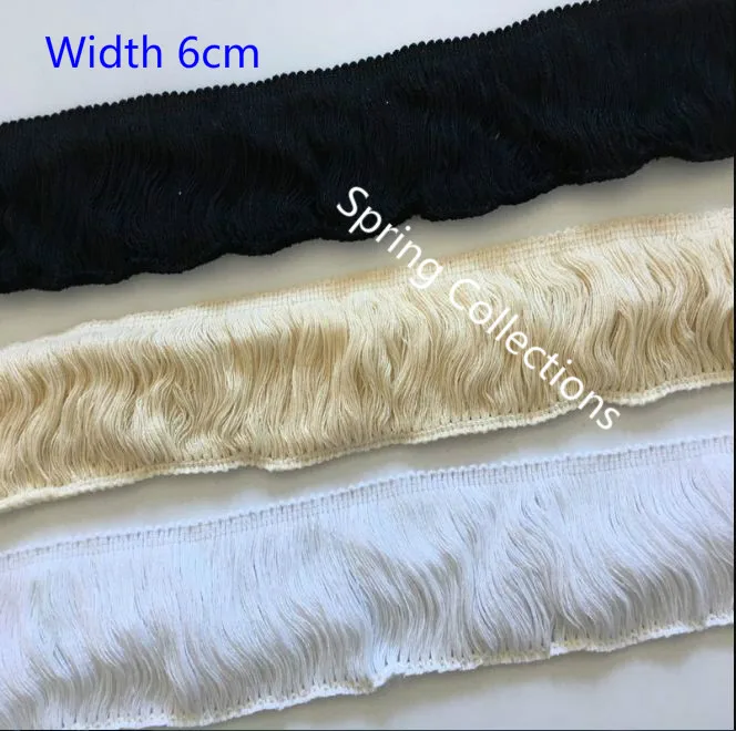 Width6cm 2 ярда Белый Черный Кремовый кружевной отделкой 100% хлопок шифрование