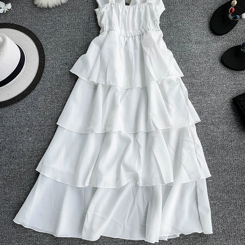 2019 new fashion women's Dress summer seaside holiday solid color V-neck open back elastic
2019 new fashion women's Dress summer seaside holiday solid color V-neck open back elastic