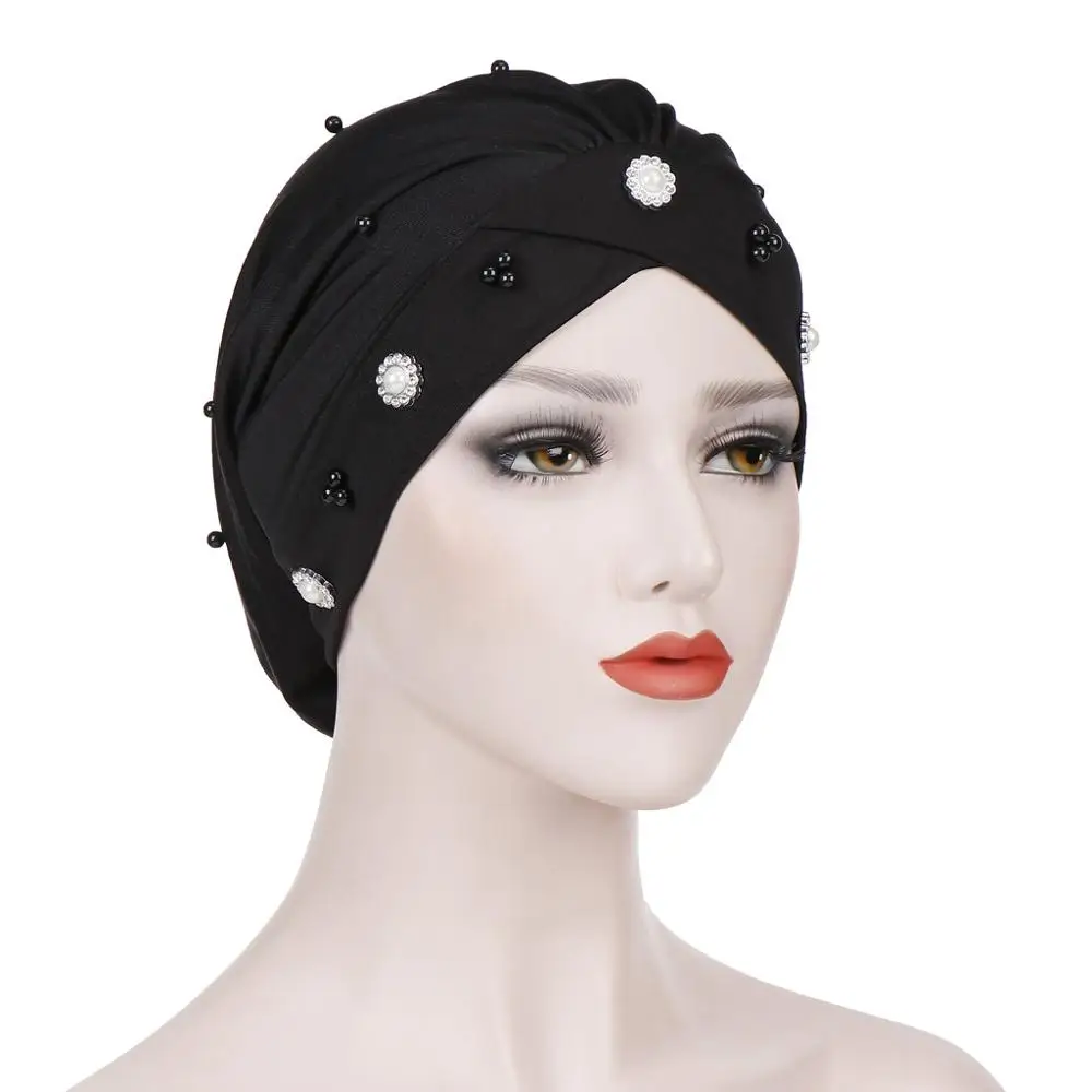 New Women's Bead Silky Cross Turban Hat Bandanas Scarf Cancer Chemo Beanies Cap Headwear Headwrap Hair Accessories
New Women's Bead Silky Cross Turban Hat Bandanas Scarf Cancer Chemo Beanies Cap Headwear Headwrap Hair Accessories