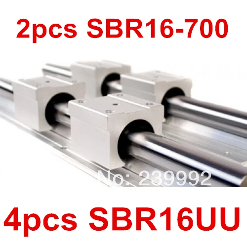 Wholesale for 2pcs SBR16-L700mm linear guide+4pcs SBR16UU linear bearing block for CNC Parts
Wholesale for 2pcs SBR16-L700mm linear guide+4pcs SBR16UU linear bearing block for CNC Parts
