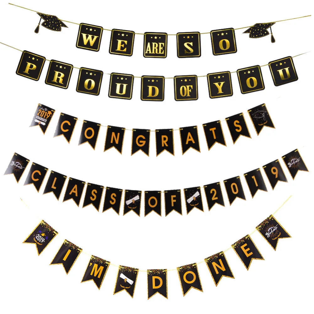 Black Gold We Are So Proud of You Banner I'm Done Bunting Garland Graduation Party Decorations Class of 2021 Photo Props College
Black Gold We Are So Proud of You Banner I'm Done Bunting Garland Graduation Party Decorations Class of 2021 Photo Props College