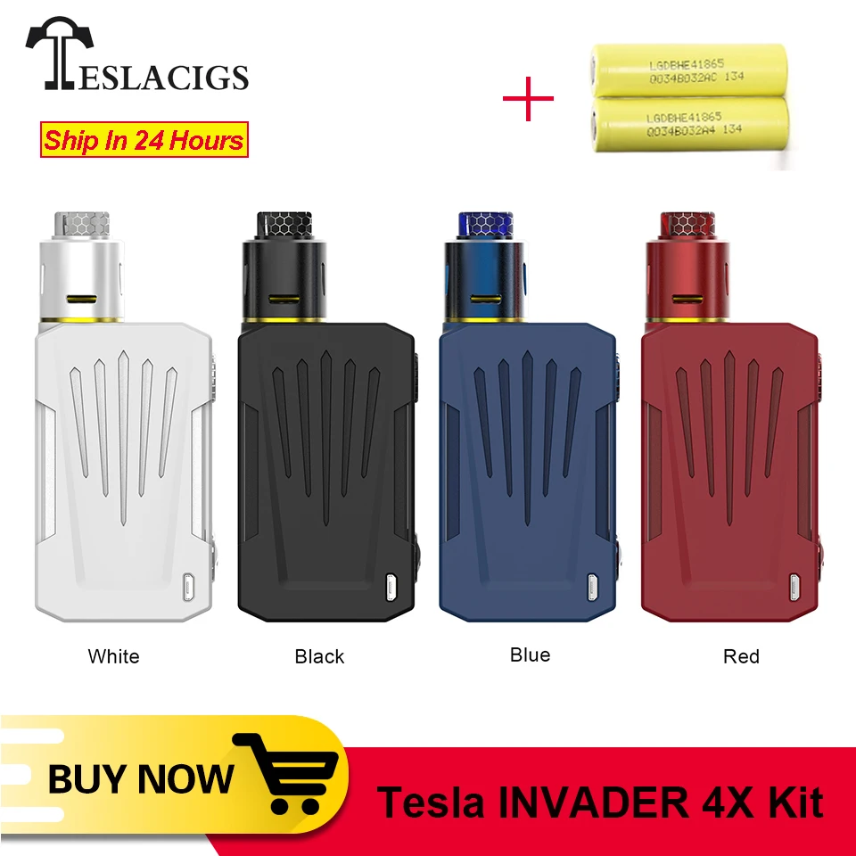 Оригинальный набор для вейпа Teslacigs Invader 4X VV с 5 уровнями переменного напряжения