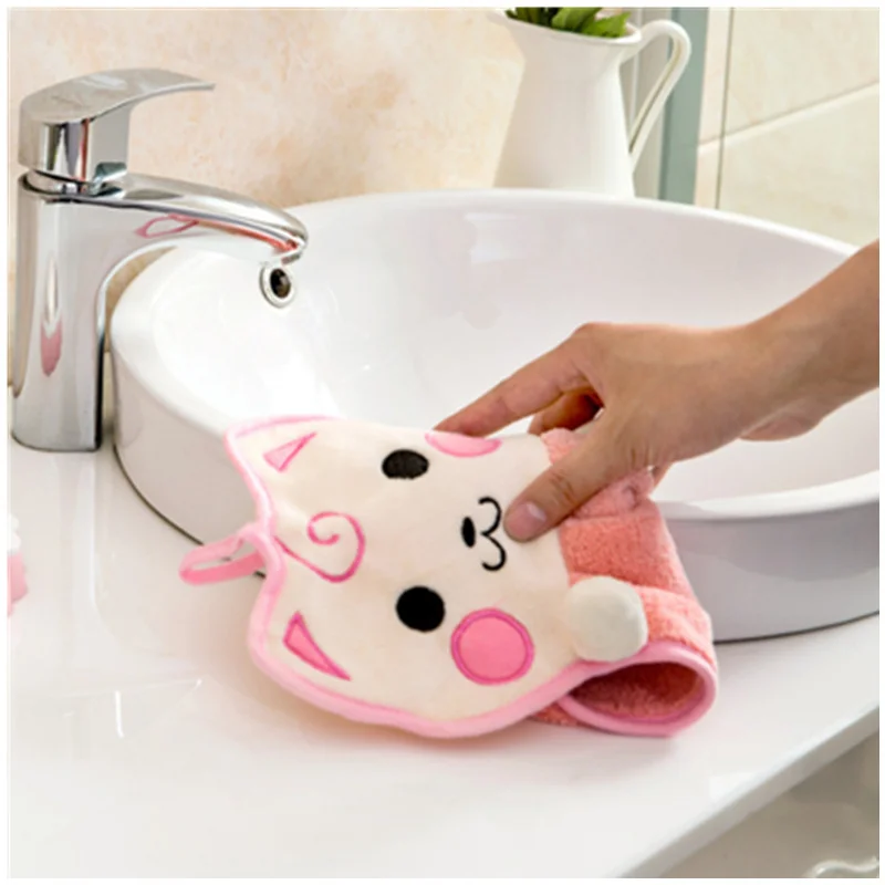LIRUIKA милый кот стиль мультфильм Толстые Полотенца для рук Кухня висит мыть водой