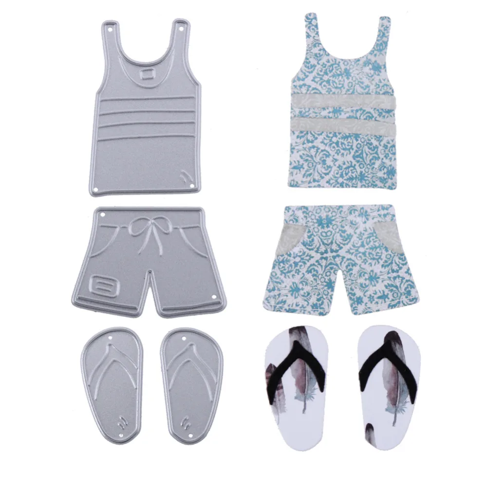 Summer Slippers Tops and Shorts Set Metal Cutting Dies Stencil for DIY Scrapbooking Album Embossing Paper Cards Decorative Craft
Summer Slippers Tops and Shorts Set Metal Cutting Dies Stencil for DIY Scrapbooking Album Embossing Paper Cards Decorative Craft