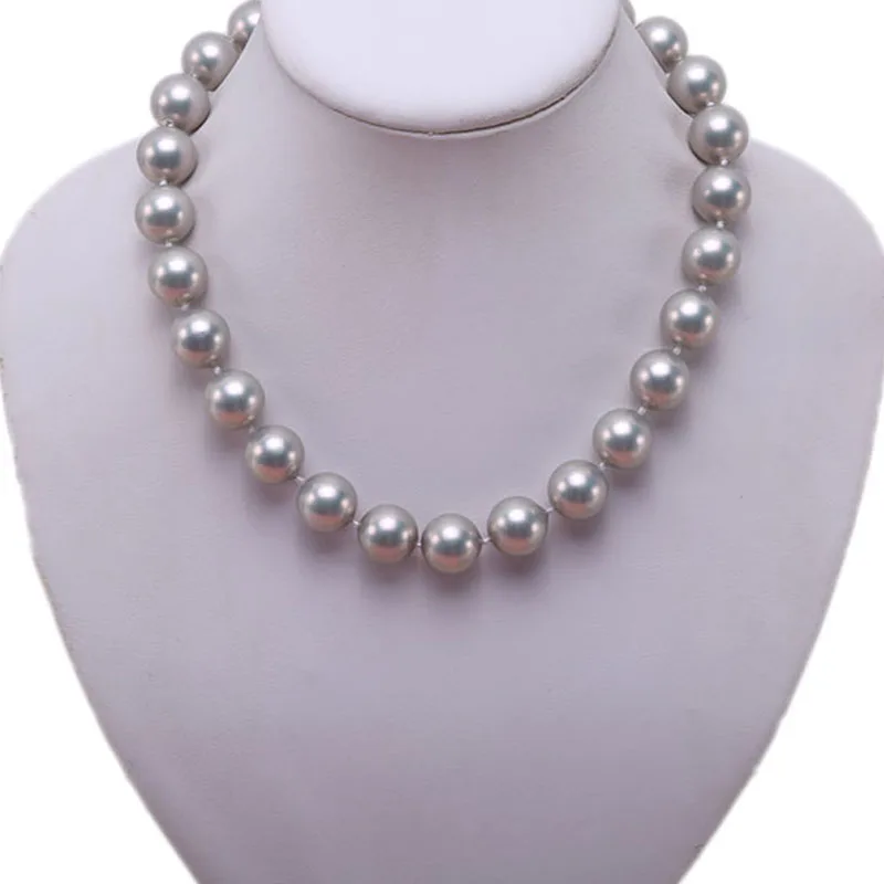JYX 2019 charming necklace grey 16mm Seashell Pearl Round Beads Necklace high quality 18" elegant jewelry for women
JYX 2019 charming necklace grey 16mm Seashell Pearl Round Beads Necklace high quality 18" elegant jewelry for women