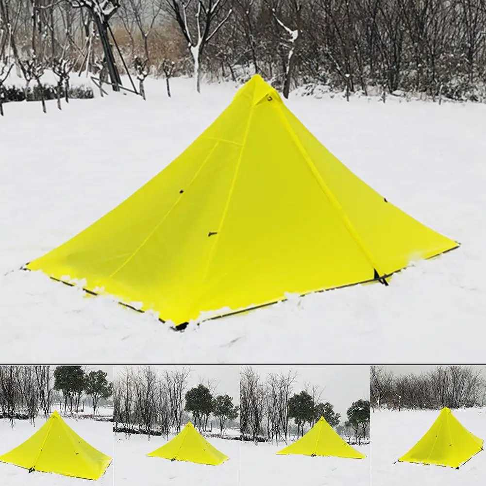 Outdoor Ultralight Camping Tent Every Season Use Single Person Professional Rodless Portable Pyramid Style Tent High Quality
Outdoor Ultralight Camping Tent Every Season Use Single Person Professional Rodless Portable Pyramid Style Tent High Quality